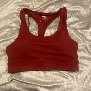 aybl sports bra wine red never worn